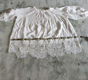 Korean White Top Bust 54 Plus Size