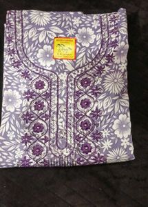 Blue &amp; White Dress Material