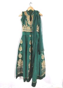 Elegant Green Ethnic Gown