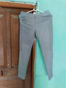 Offer prices,Length 36,Stylish Grey Zip Detail Pan