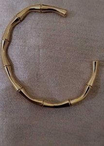 Unique Bamboo Design Gold Cuff Bracelet