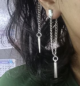 No Pierce Kpop DoubleChain Earcuff