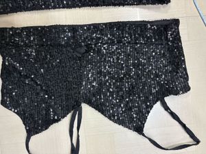 Sparkly Black Sequin Co-ord Set