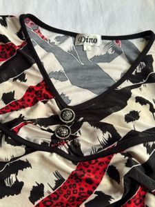 Y2k asymmetrical peplum top