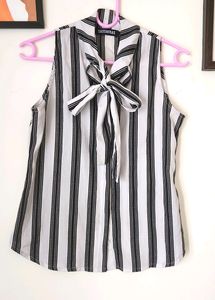 Black And White Striped Top