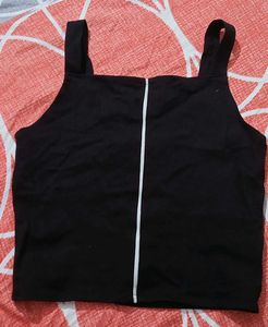 Black Cropped Tank Top