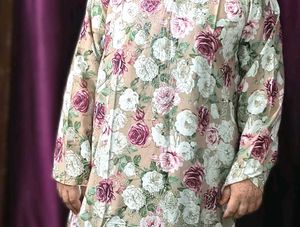 Beautiful Floral Stone Print Dubai Maxi bridal