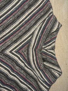 Striped Sleeveless Mock Neck Top