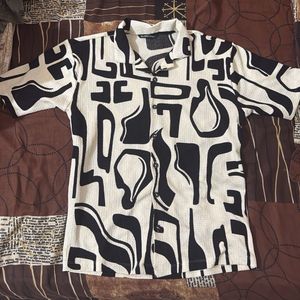 Men's Abstract Print Short Sleeve Shirt