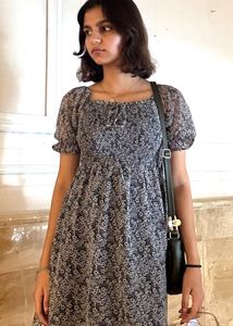 Floral Print Smocked Dress