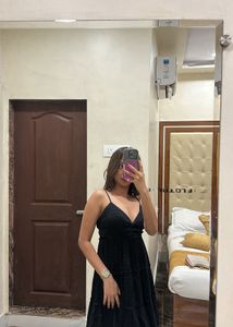 Chic Black Spaghetti Strap Dress