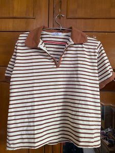 Striped Collared Polo Top