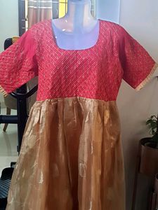 Elegant Red &amp; Gold Maxi Dress