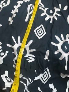 Beautiful Printed Black one piece dress in xl