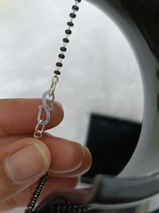 Silver colour Infinity Pendant Mangalsutra