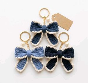 Handmade Crochet Bow Keychain