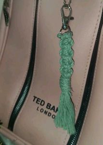 Sage Macrame Keychain