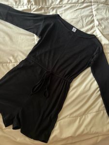 Black Off-Shoulder Romper