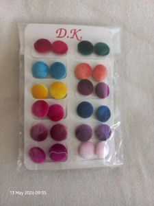 Velvet Stud Earrings Set