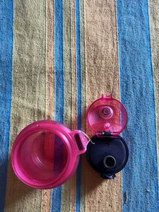 Pink Water Bottle with Strap