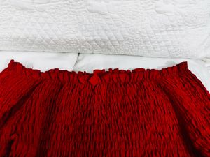 Chic Smocked Red Top