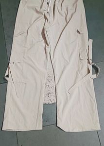 Stylish Cream Cargo Pants