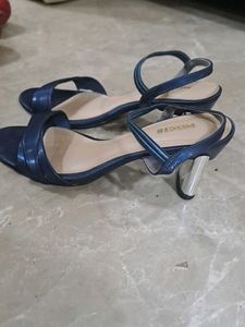 Mochi Shiny Blue Mirror Heels