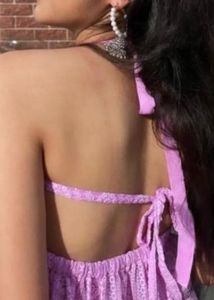 pink sequinned short kurti
