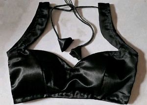 Elegant Black Satin Blouse