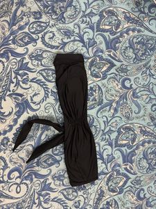 Black Mini Dress with Tie Detail