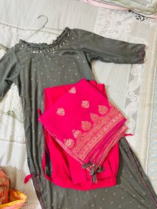 Stiched Kurta Pant Dupatta Set