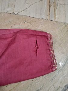 Embroidered Pink Kurta