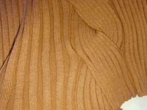 Rust Ribbed Knit Top