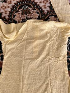Yellow Textured Button-Down Shirt