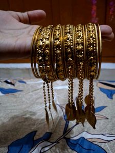 Beautiful Golden Bangles with Charms ✨️ | New |