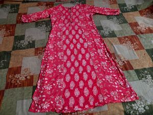 Beautiful Pink Floral Print Kurta