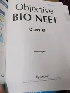 Cengage Objective Bio Neet By Hariom Gangwar