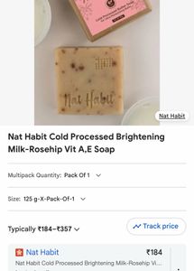 Nat Habit Brightening Milk Rosehip Soap