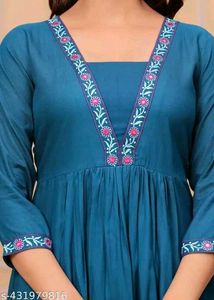 BrandNew Teal Blue CottonKurti+SkyBlueSalwar