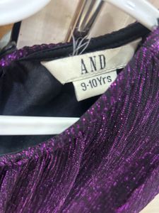 Sparkly Purple Tiered Mini Dress