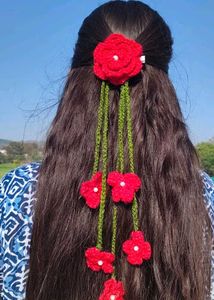 Handmade Crochet Flower Hair Clip