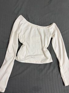 Off-Shoulder Long Sleeve Top
