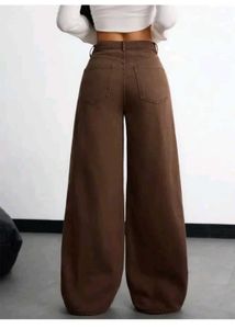 Brown Wide Leg Jeans
