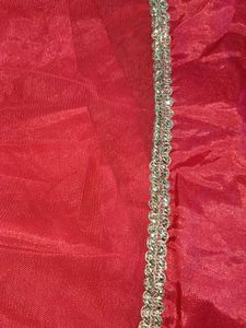 Red Lehenga Choli with Embellished Top