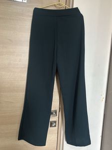 Elegant Dark Green Wide Leg Pants