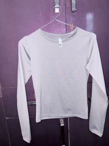 Light Grey Long Sleeve Top