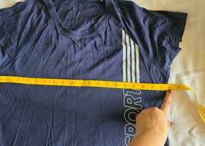 cult sport Comfortable Navy Blue Graphic T-Shirt