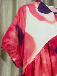 Vibrant Floral Print Midi Dress