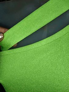 Neon Green One-Shoulder Party Dress
