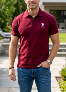 USPA Maroon Polo T-Shirt (SIZE- L)